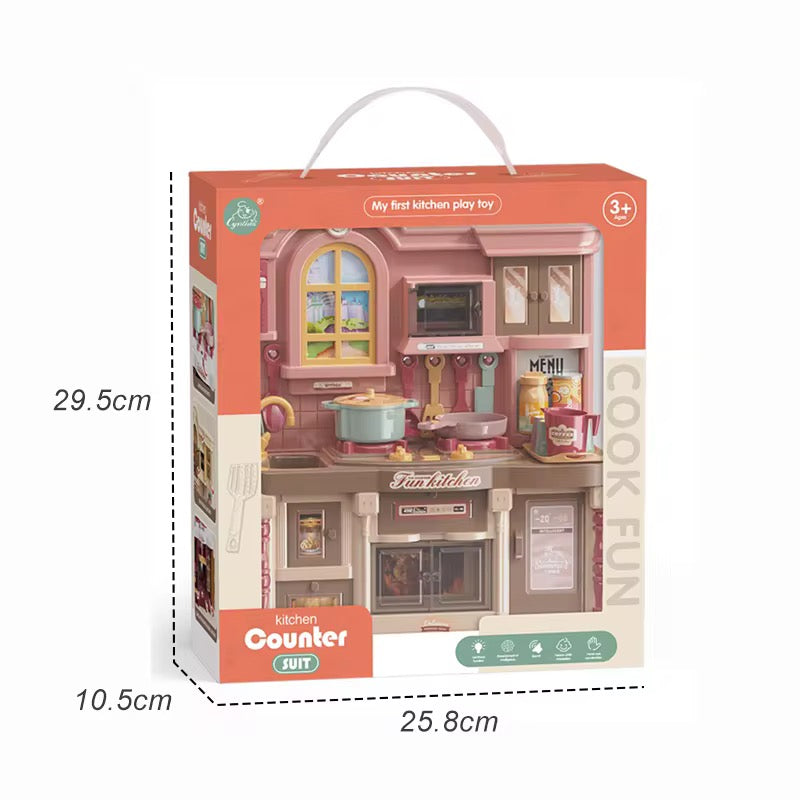 Girl Kitchen Play House – Mini Cooking Utensil Suit Pretend Play Set