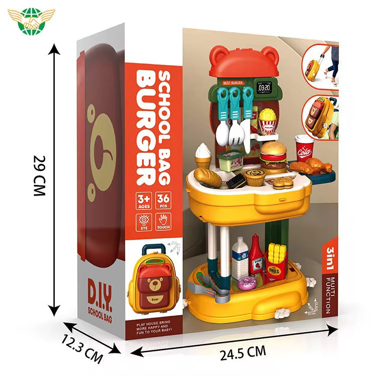 Bear Chef Kitchen Playset β Cute Briefcase Design