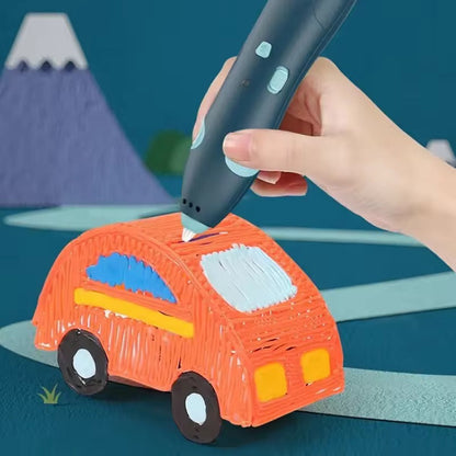 3D Drawing pen with 3 wires & Multiple Drawing cards!