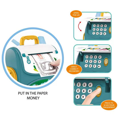 Musical School Bag Money Safe Bank With Finger Print Sensor