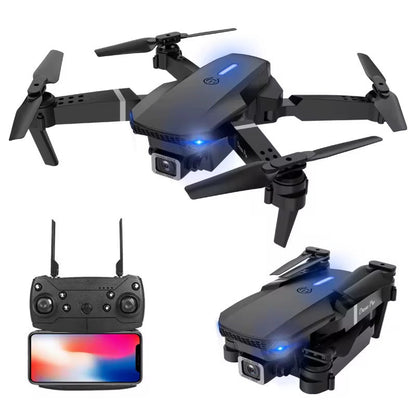 E88 Pro Foldable Drone with WiFi Camera – Easy One-Key Takeoff, 3 Speed Modes, Portable RC Drone