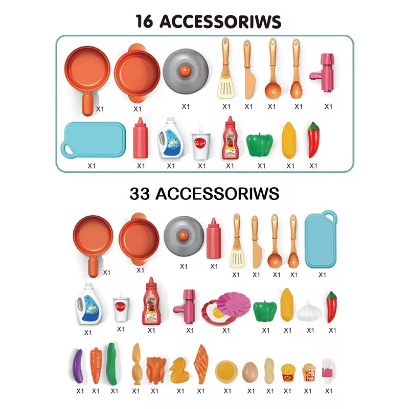 Deluxe Kitchen Play Set – High Quality with 16 Accessories