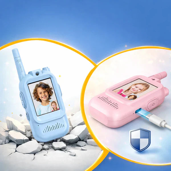 2Pcs Rechargeable Kids Video Call Walkie Talkie