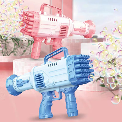 Bazooka Bubble Machine with 32 Holes – Powerful Rocket Bubble Blower Toy for Kids