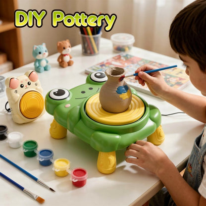 DIY Electric Ceramic Machine for Kids – Mini Pottery Wheel Clay Craft Kit (3+ Years)