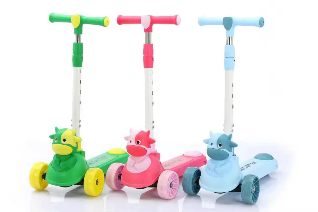 Adjustable Height Kids Scooter With Light & Music