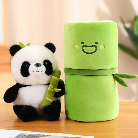 Panda Pillowcase Plush Toy – 28cm