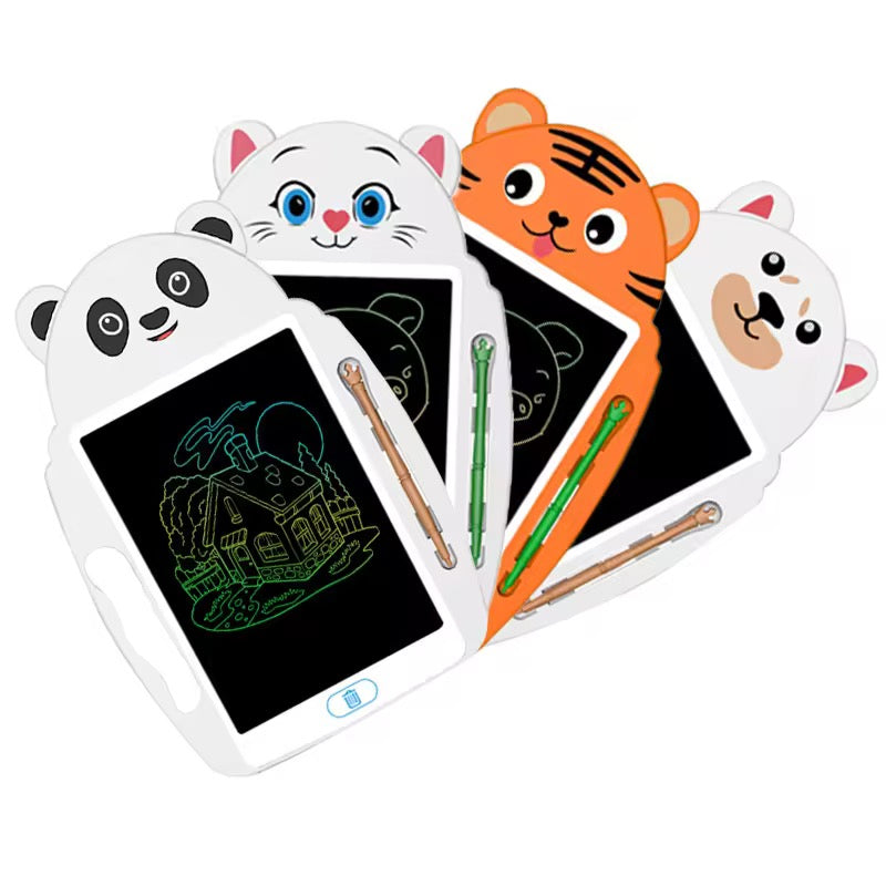 Cute Animal Design (Panda, Cat, Bear) 9-Inch LCD Writing Tablet Multicolor Screen