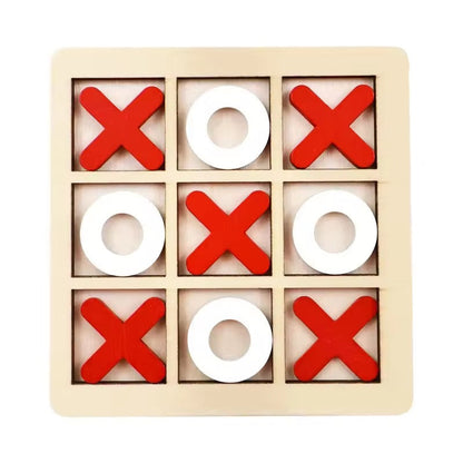 Wooden Tic-Tac-Toe Board Game – Classic XO Table Game Toy