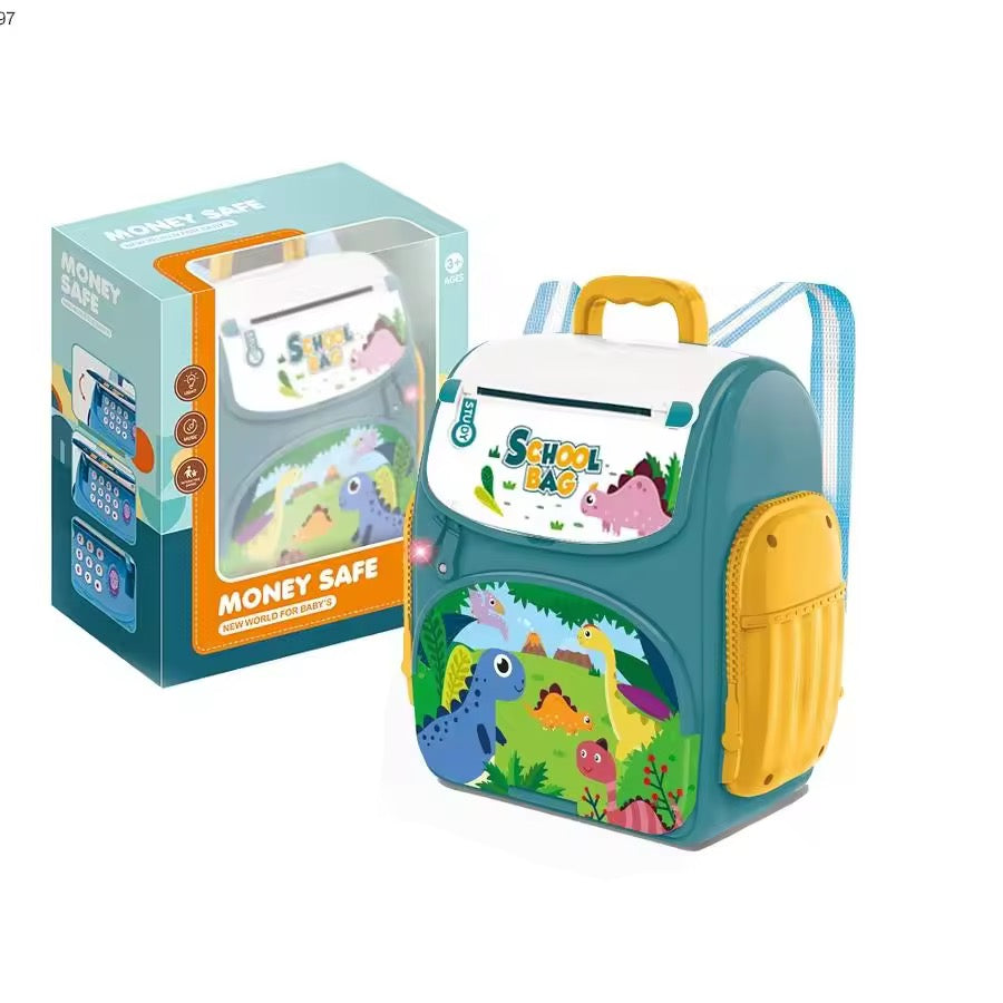 Musical School Bag Money Safe Bank With Finger Print Sensor