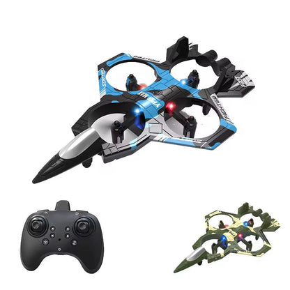 RC Jet Drone Fighter Stunt Plane – Aircraft with Lights & Plastic Body