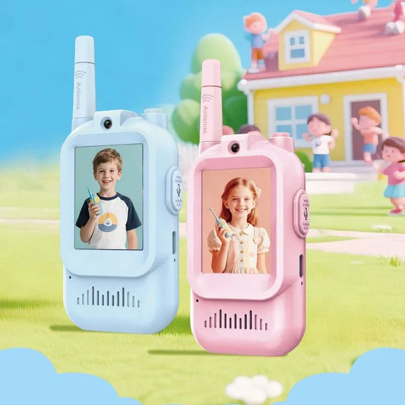 2Pcs Rechargeable Kids Video Call Walkie Talkie