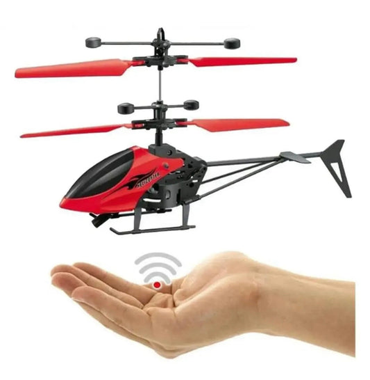 Hand Sensor Flying Helicopter with USB Charging Cable – Rechargeable & Multicolor (20cm)