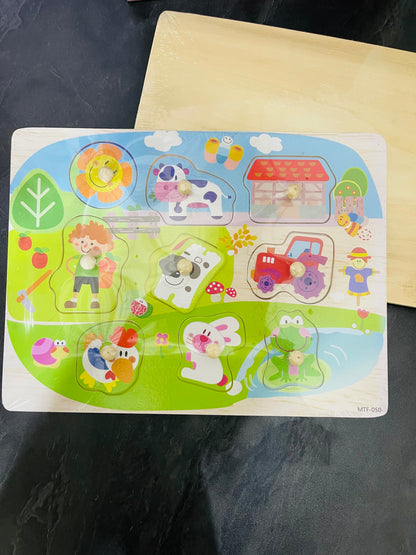 Wooden Animal puzzle board!