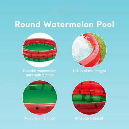 Inflatable Kids Splash Pool – Portable Outdoor watermelon pool
