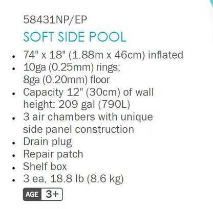 Inflatable Kids Splash Pool – Portable Outdoor Water Play Pool