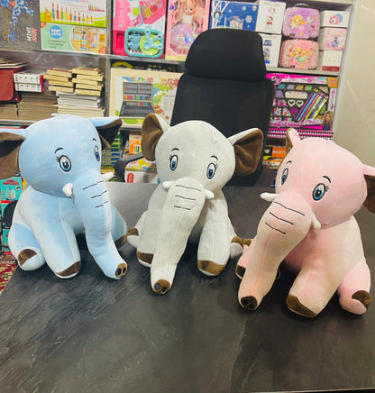 Soft, plush elephant toy by KIDZPAPA, 32cm cuddly plush with a long trunk, perfect for children and collectors.