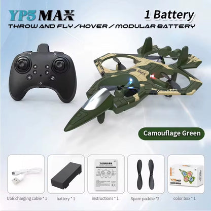 RC Jet Drone Fighter Stunt Plane – Aircraft with Lights & Plastic Body