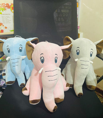Soft KIDZPAPA cuddly elephant plush toy with long trunk, 32cm, featuring plush fabric and adorable elephant design.