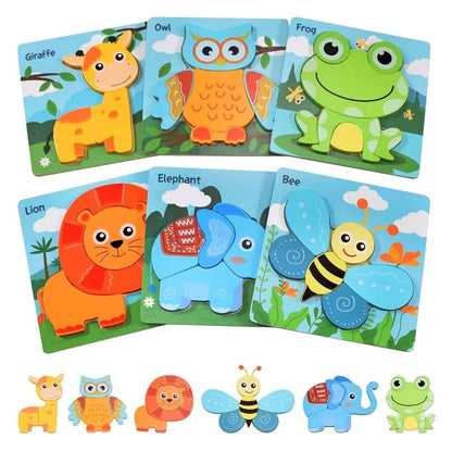 1 pcs wooden puzzle 15 cm