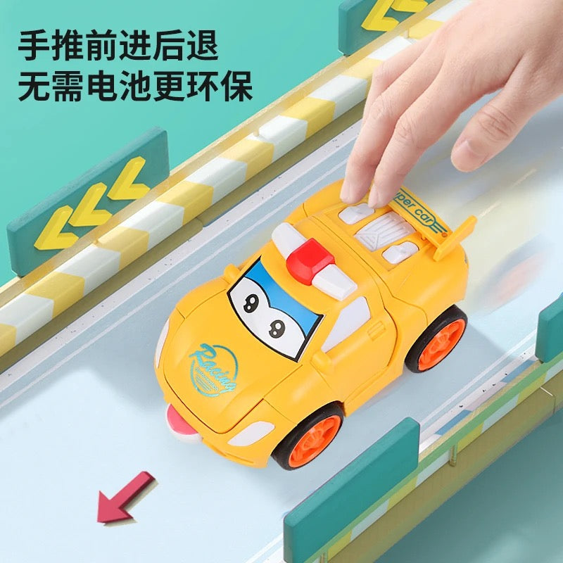 Cartoon Robot Transformer Mini Robot Car