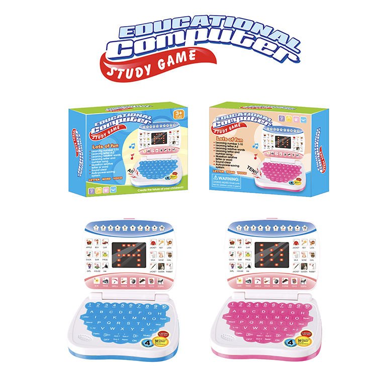 LED Screen Educational Notebook – Fun English Learning Laptop for Kids